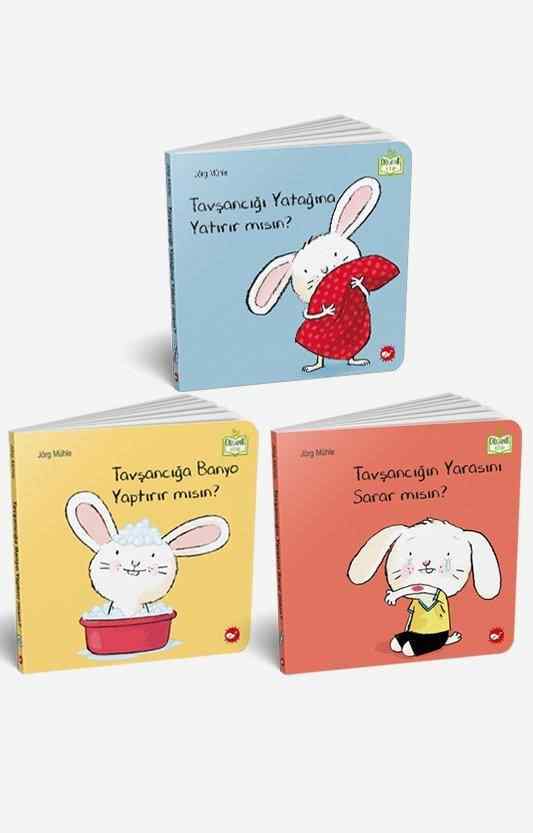 0-3 Yaş (Tavşancık) Resimli İnteraktif Çocuk Kitapları Seti