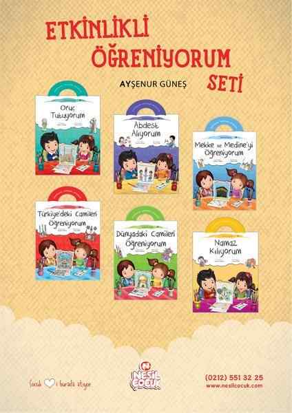 ETKİNLİKLİ ÖĞRENİYORUM SETİ 6 KİTAP (ÇIKARTMA,BOYAMA,ETKİNLİK)