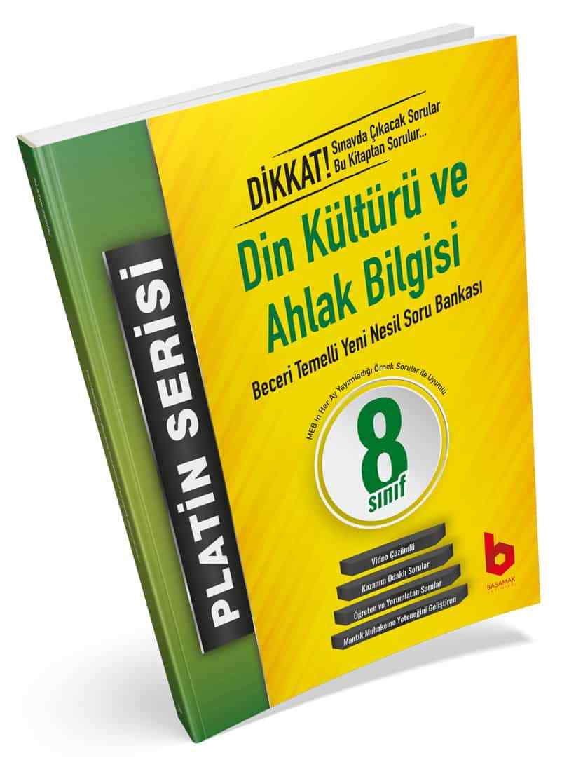 Basamak Yayınları 8. Sınıf LGS 1. Dönem Din Kültürü ve Ahlak Bilgisi Beceri Temelli Yeni Nesil Soru Bankası Platin Serisi