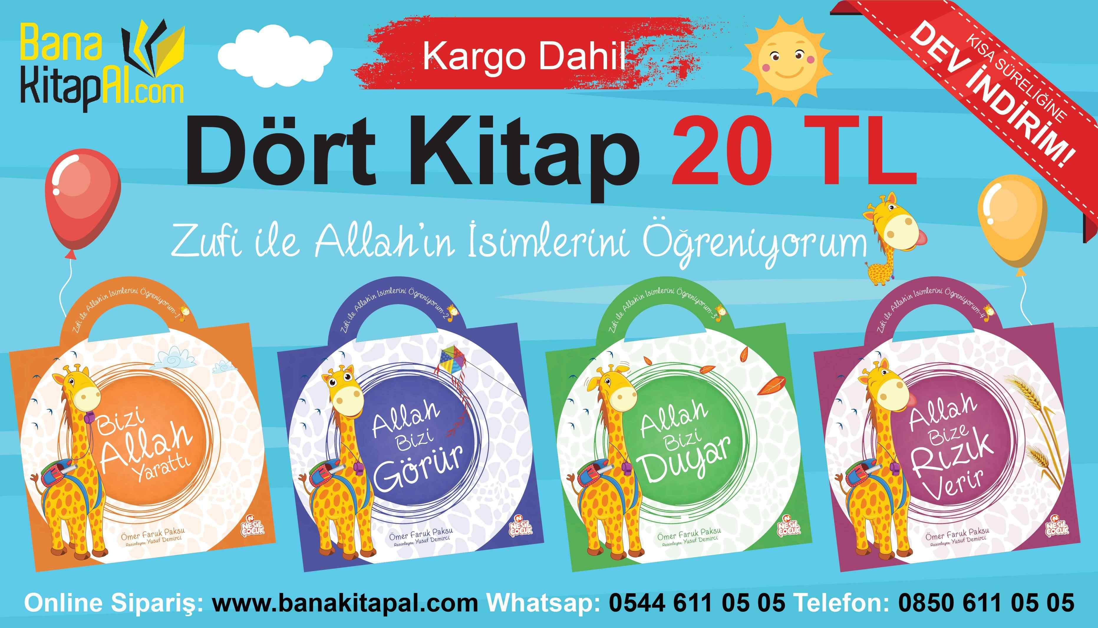 Zufi ile Allah'ın İsimlerini Öğreniyorum 4'lü Kitap Seti
