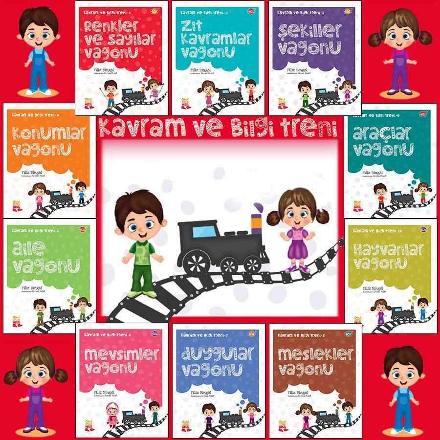 Kavram Ve Bilgi Treni Okul Oncesi Egitim Seti 3 Yas Ve Uzeri 10 Kitap